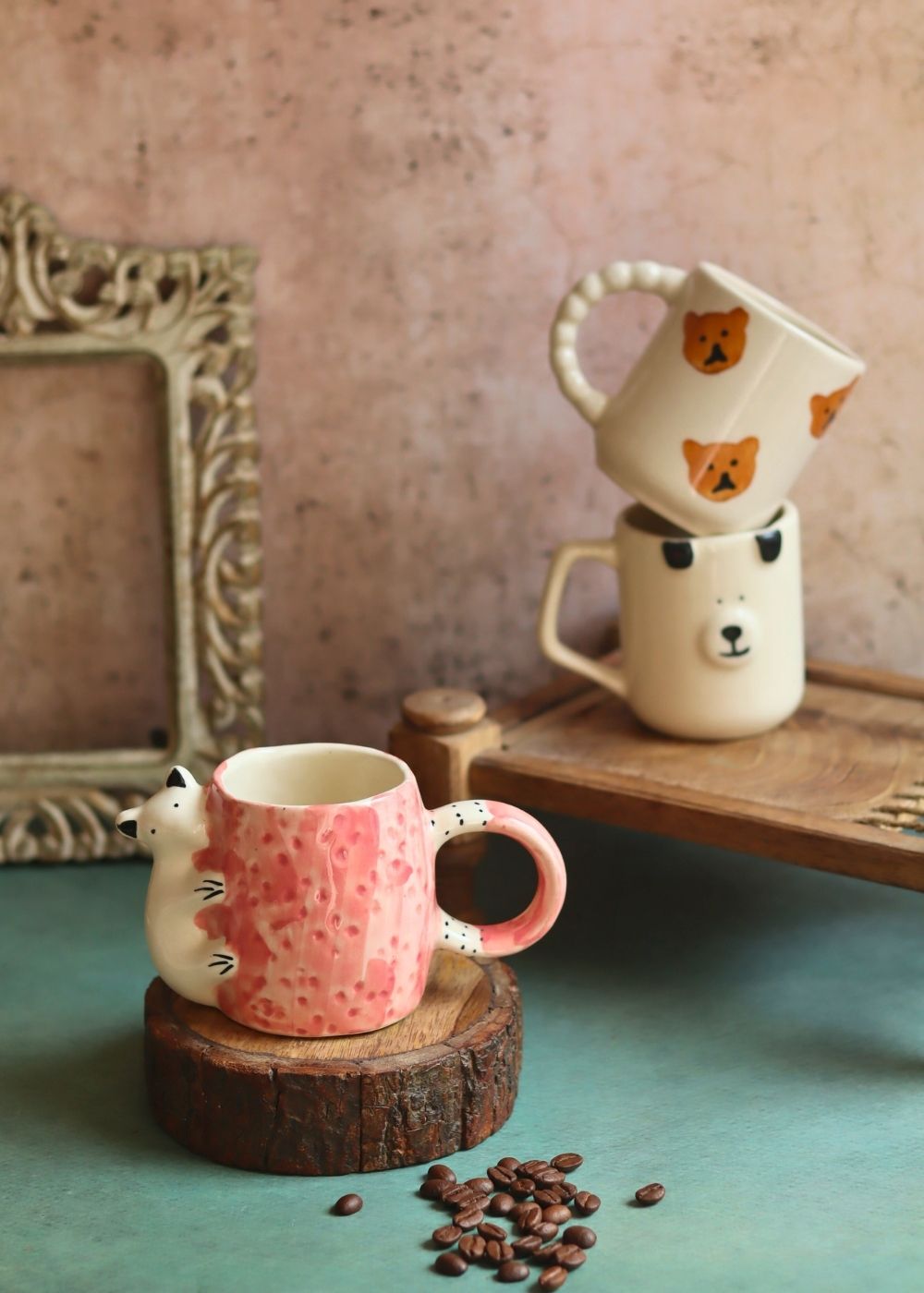 Set of 3 - Little Tails Mugs made by ceramic