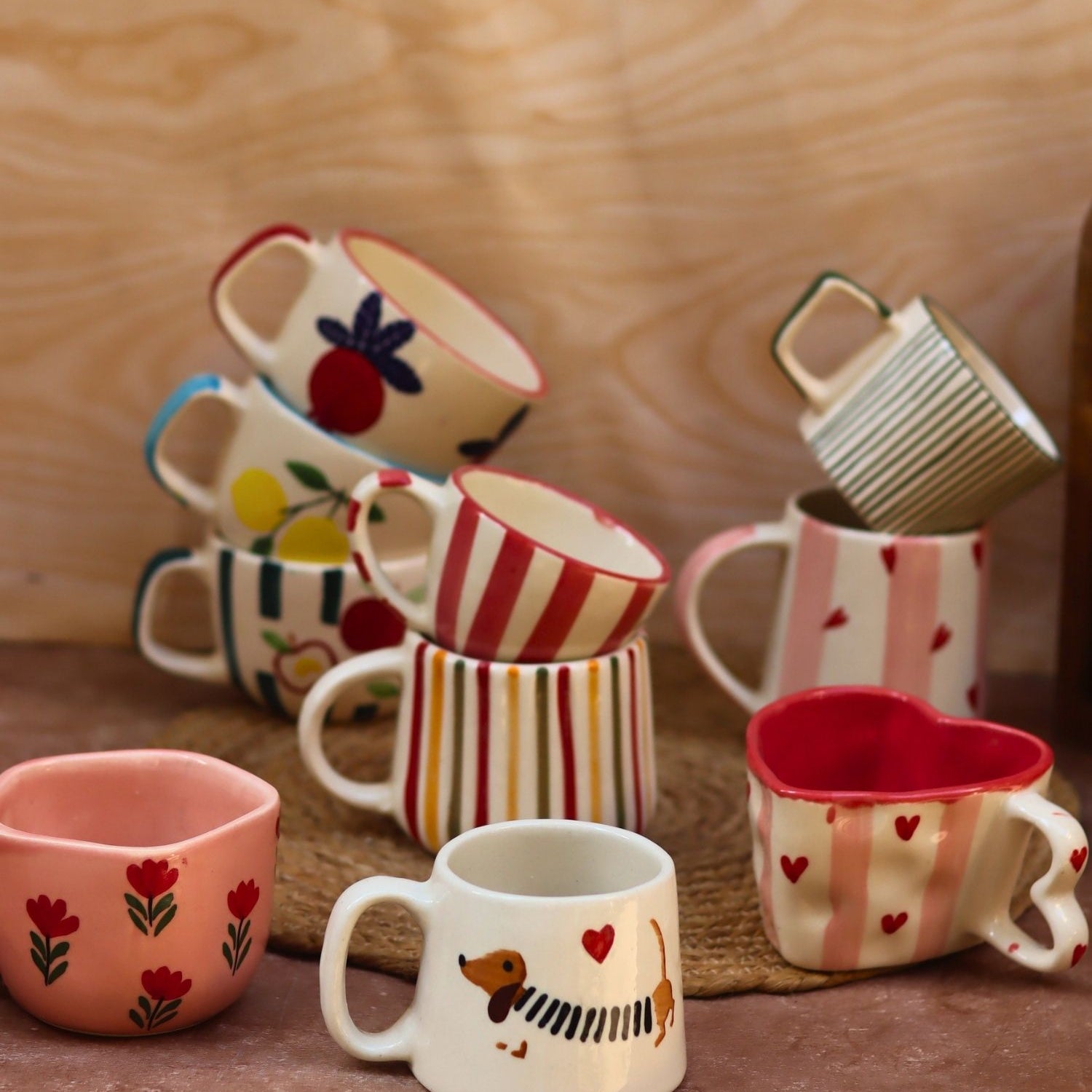 handmade Set of 10 Summer Bliss Mugs combo (for the price of 7)