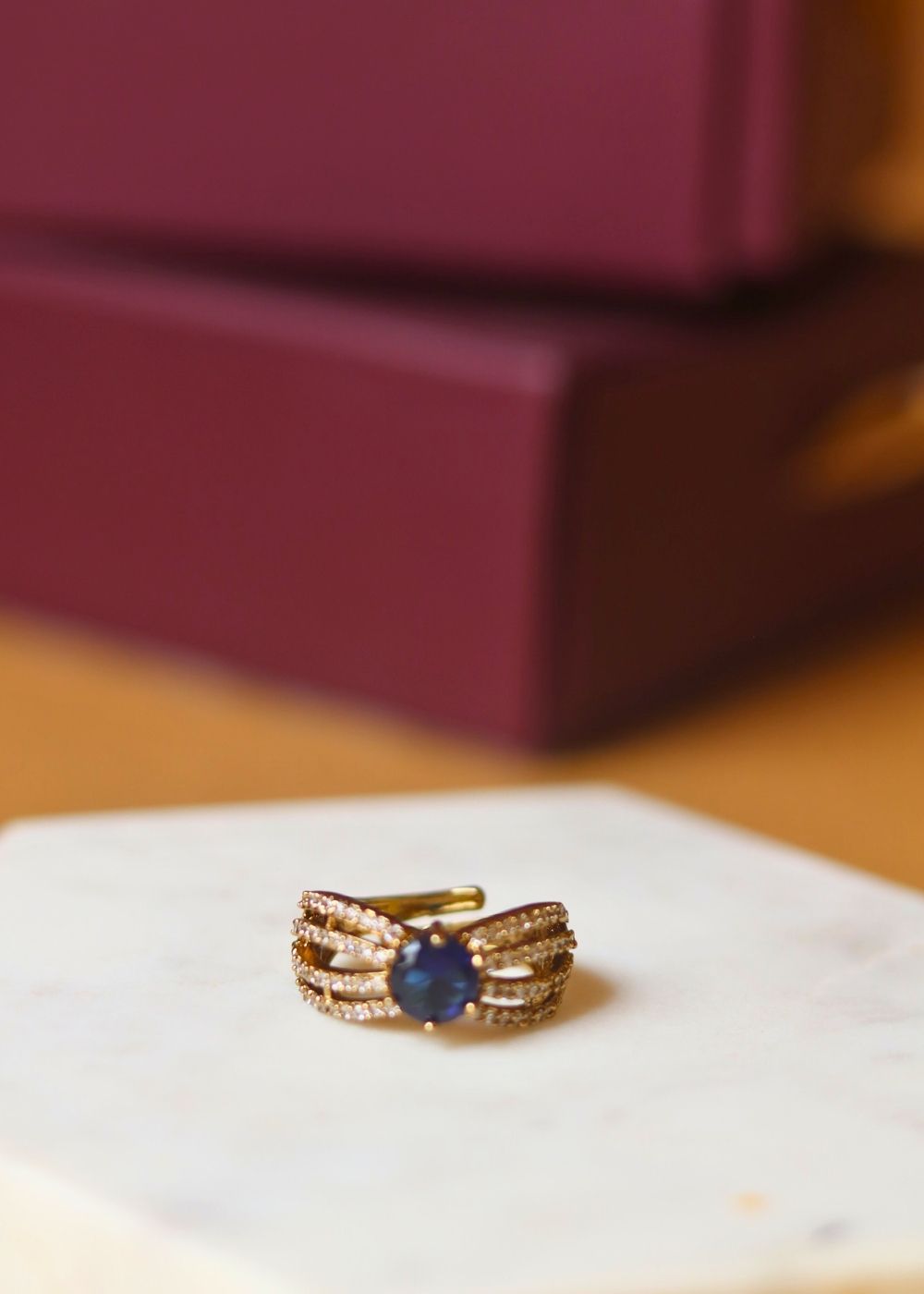 waterproof Azure Band Ring