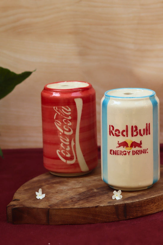 Set of 2 - Red Bull & Coca Cola Tumbler combo made by ceramic