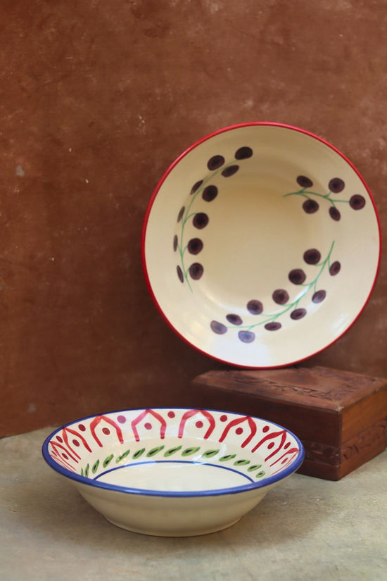 Cherry Tomato & Indie Pasta Plate - Set of 2