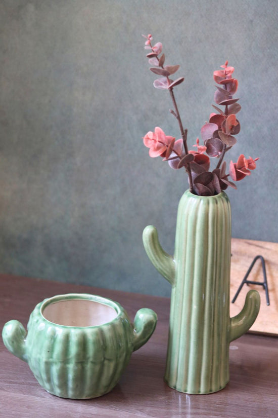 handmade cactus planter & vase combo
