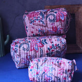 Floral Plush Toiletry Bag - Set of 3 with premium quality material