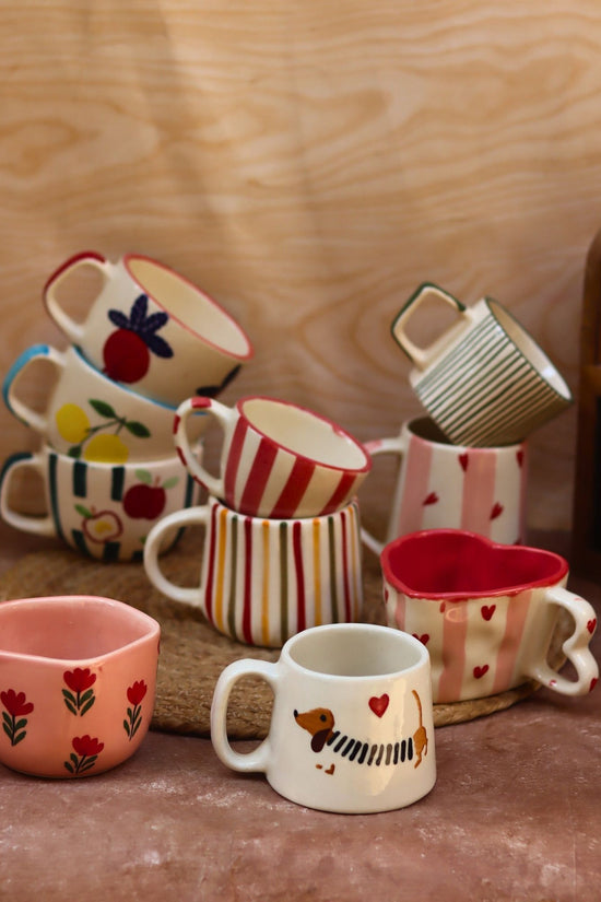 Set of 10 Summer Bliss Mugs combo (for the price of 7) made by ceramic