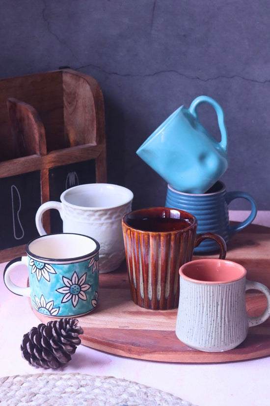 Set of 6 Sunrise Delight Mugs (for the price of 5) with premium quality material
