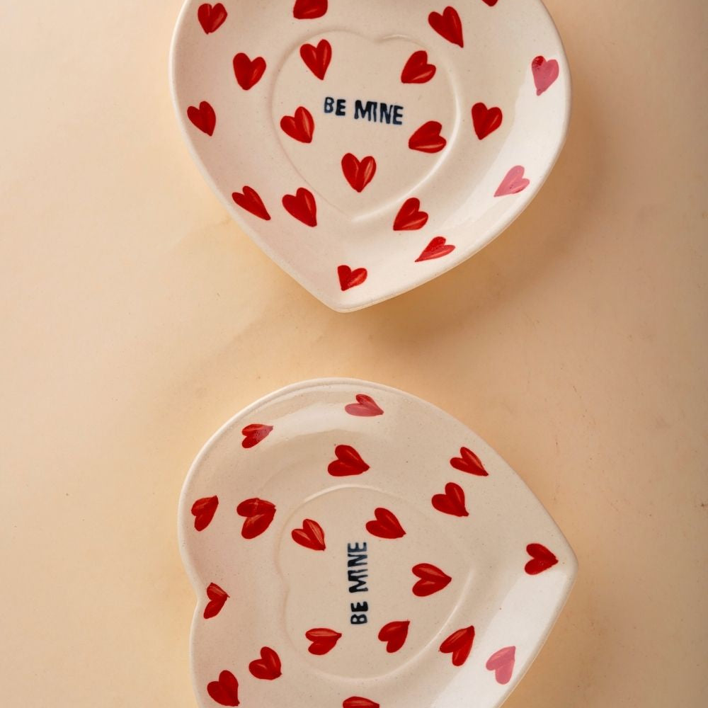 be mine heart platter handmade in india