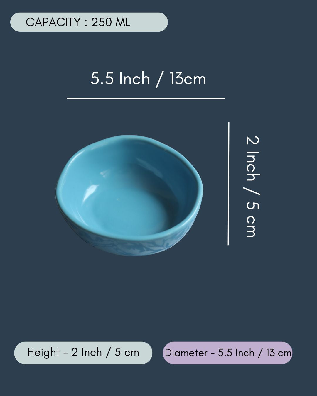 Sky Blue Icecream Bowl