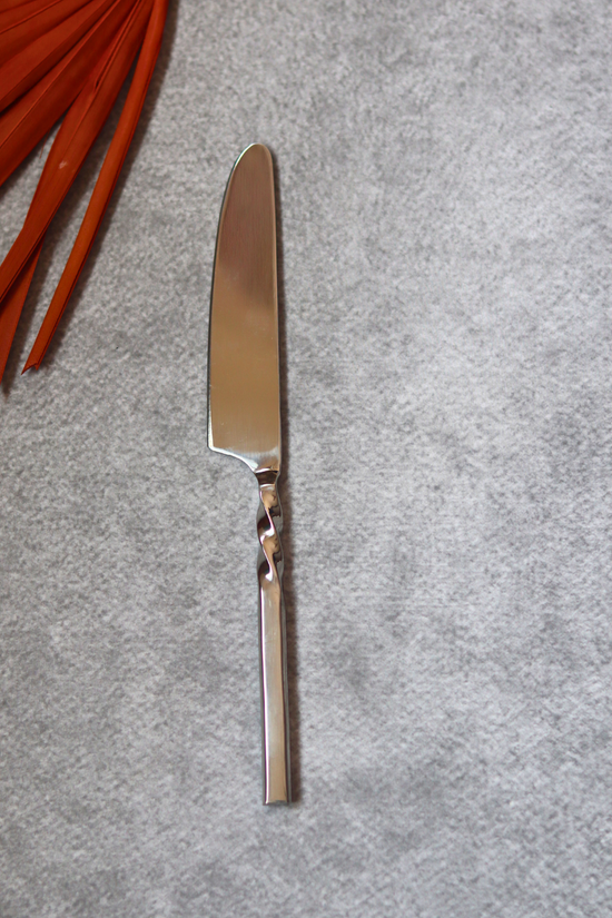 Stainless steel twisted silver knife