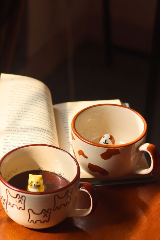 Cat mug & Dog mug handmade in india