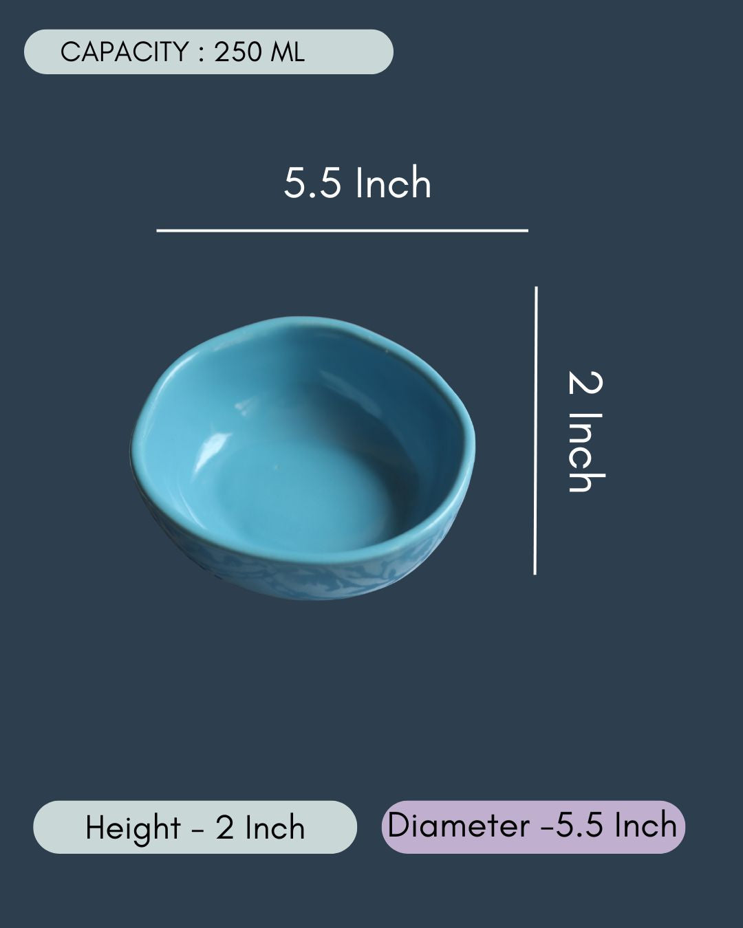 Sky Blue Icecream Bowl