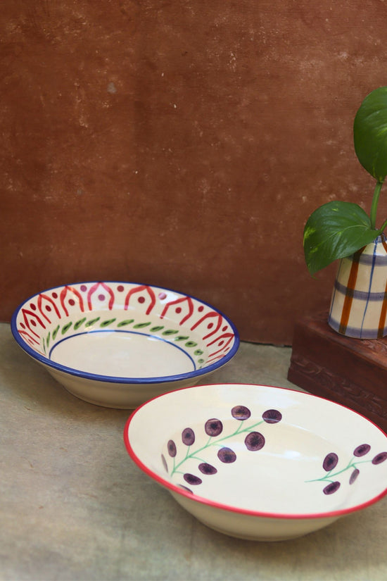 Cherry Tomato & Indie Pasta Plate - Set of 2