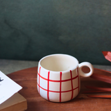 Serveware Red Chequered Coffee Mug