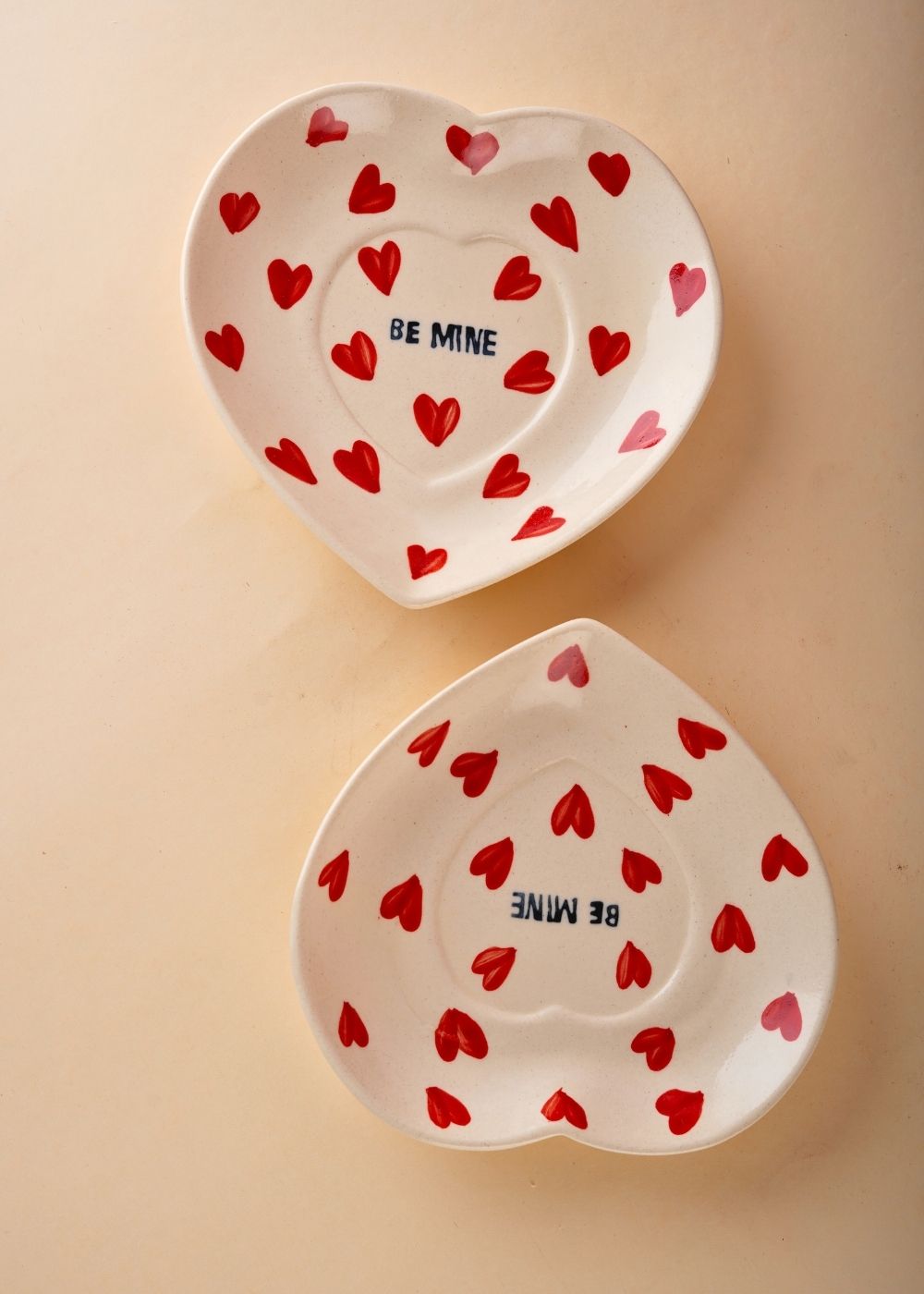 be mine heart platter made by ceramic 