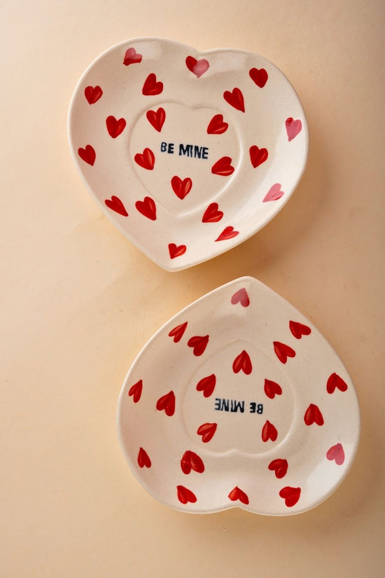 be mine heart platter made by ceramic 