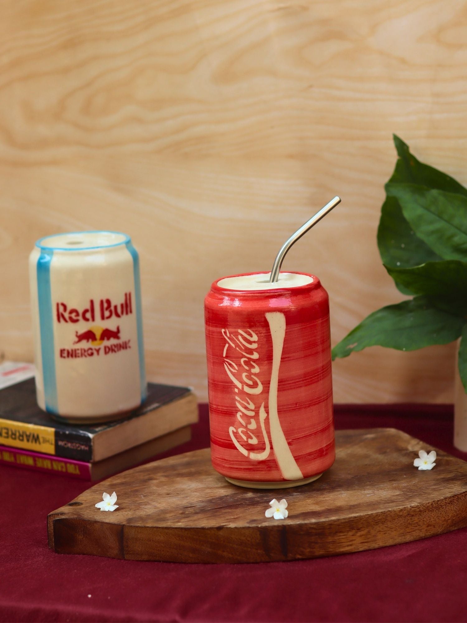 Set of 2 - Red Bull & Coca Cola Tumbler combo handmade in India
