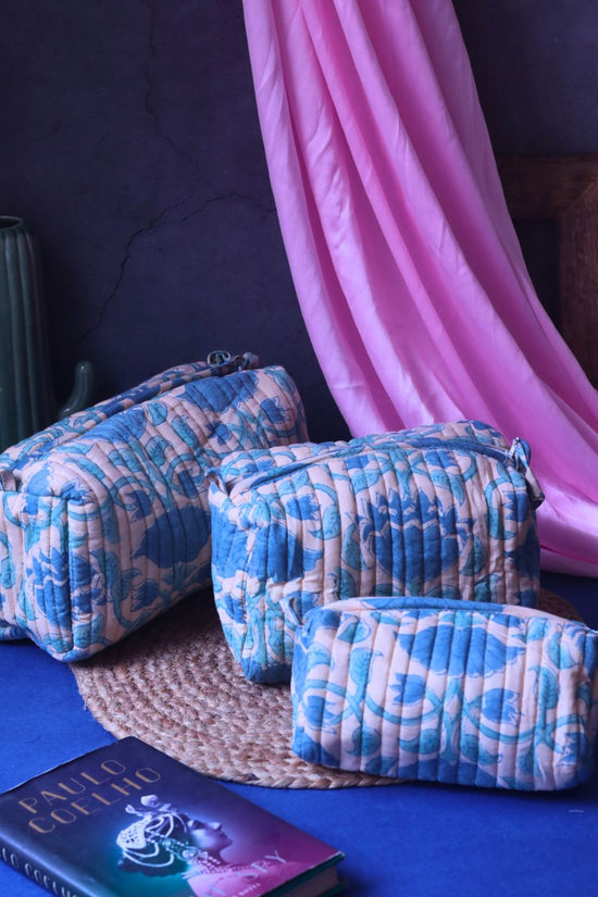 Aqua Magic Toiletry Bag - Set of 3 handmade in india