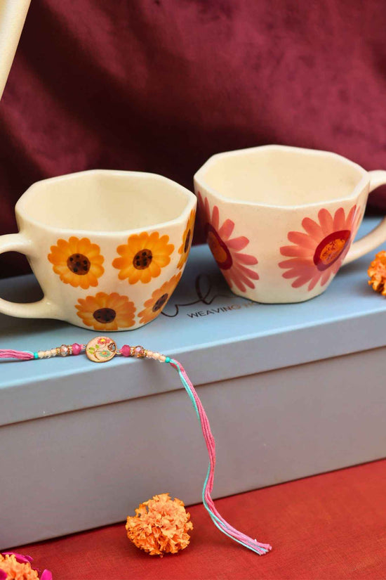 Surajmukhi & Flower Mug rakhi Gift Box