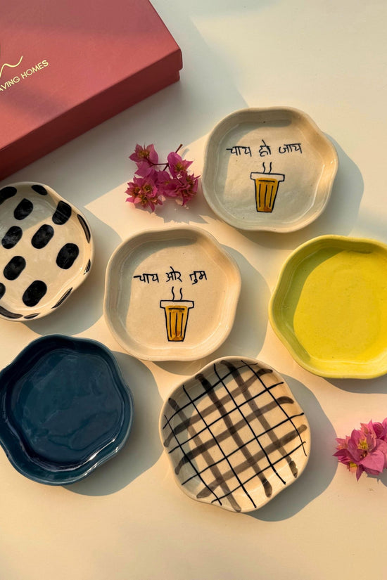 Set of 6 Flavor feast handmade dessert plate (for the price of 5) made by ceramic