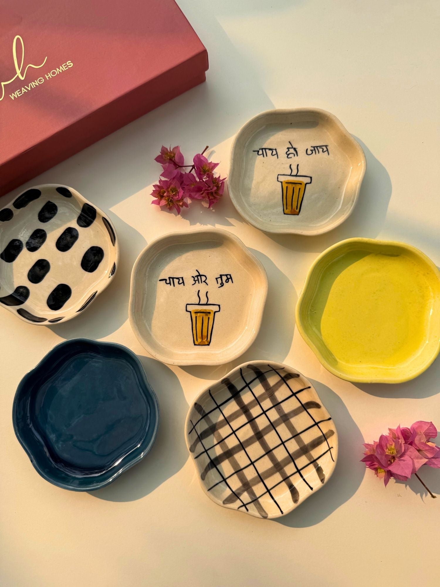 Set of 6 Flavor feast handmade dessert plate (for the price of 5) made by ceramic