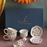 Set of 6 Savor & Sip Combo (for the price of 5) Diwali Gift Box made by ceramic