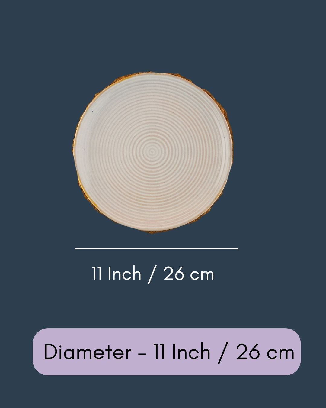Pearl White Swirl Dinner Plate
