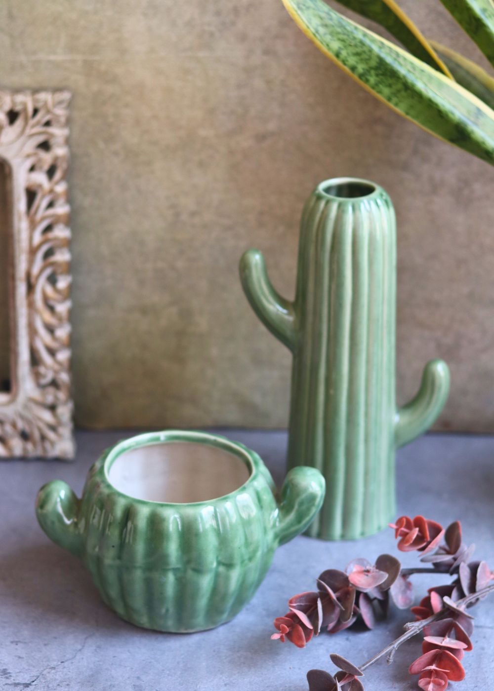 cactus planter & vase made by cerami 