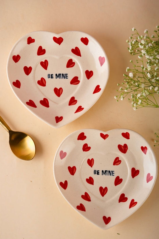handmade be mine heart platter