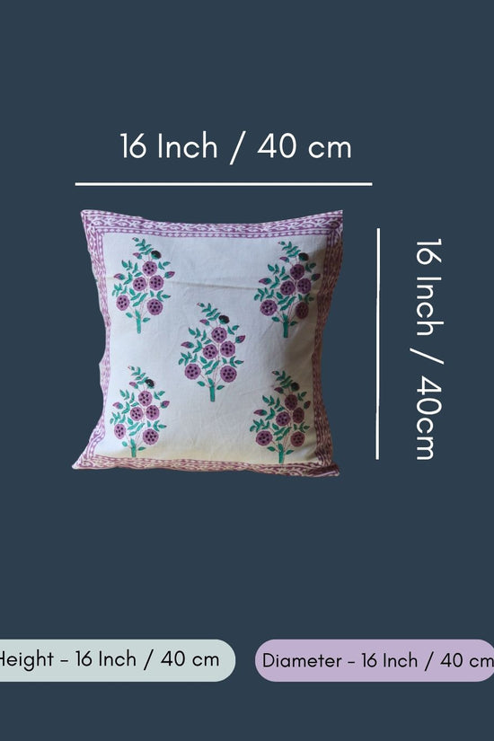 Purple Floweret Cushion Cover
