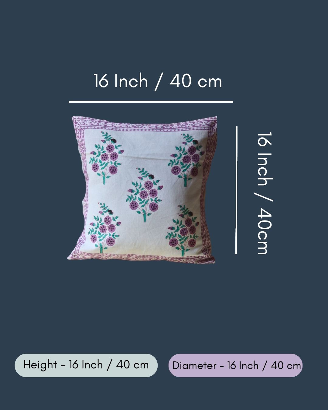 Purple Floweret Cushion Cover