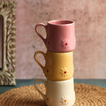 Set of 3 - Lily Mugs handmade in india