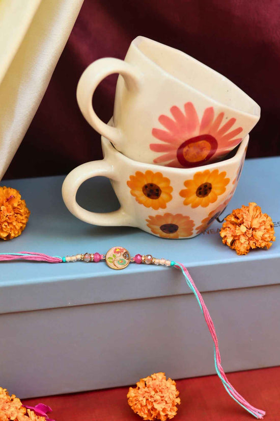 Surajmukhi & Flower Mug rakhi Gift Box