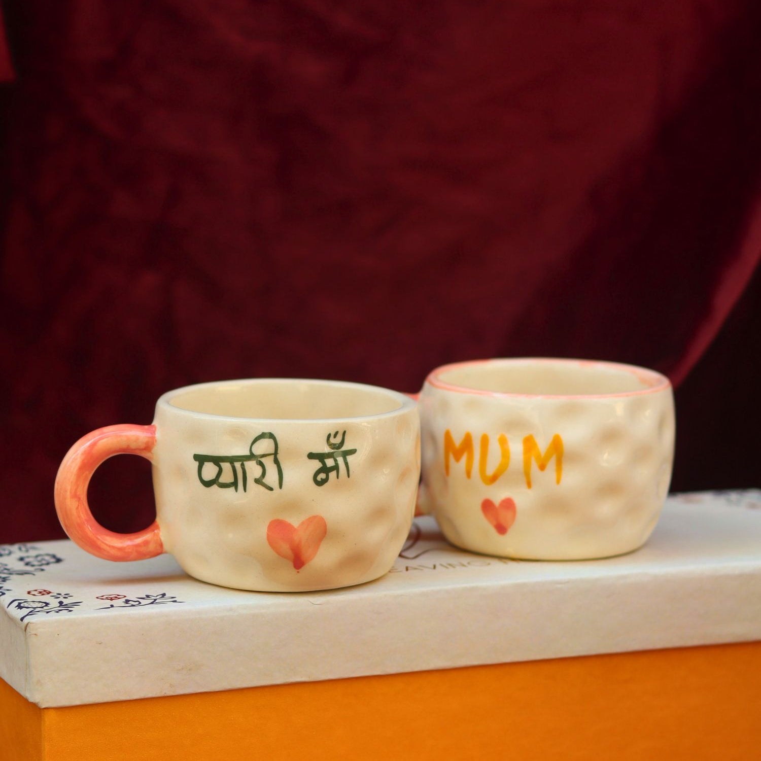MUM & Pyaari Maa mug in a Gift Box made by ceramic