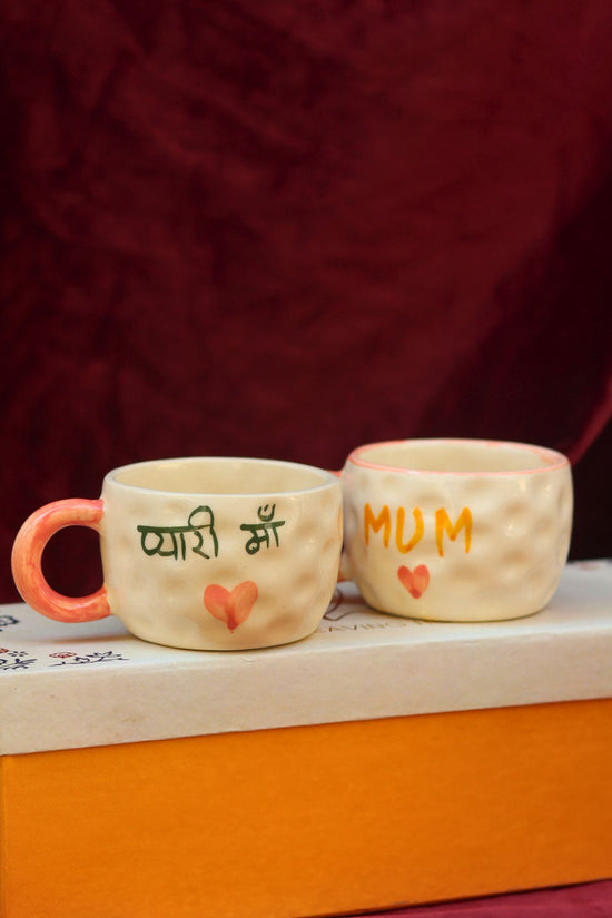 MUM & Pyaari Maa mug in a Gift Box made by ceramic