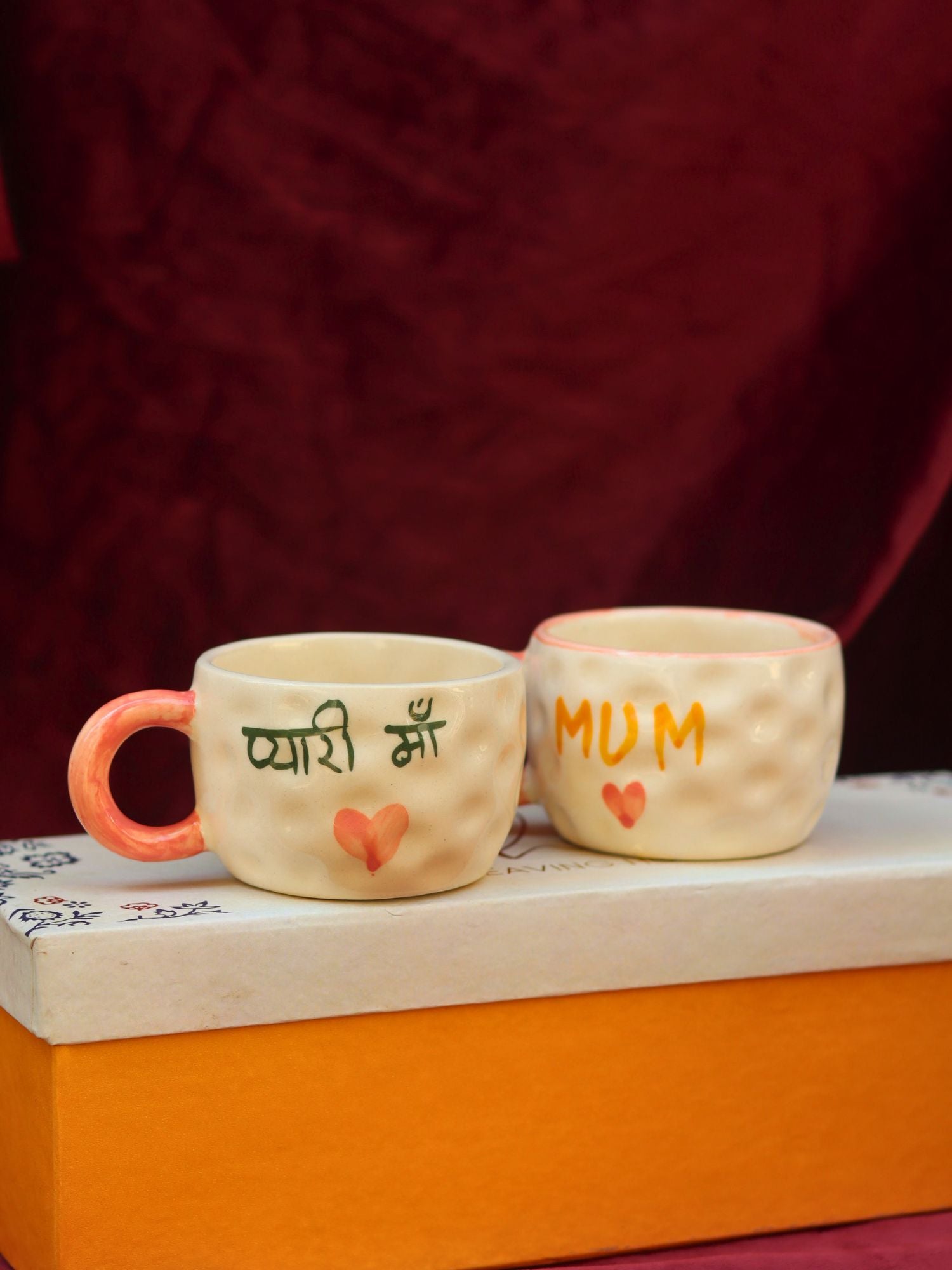 MUM & Pyaari Maa mug in a Gift Box made by ceramic