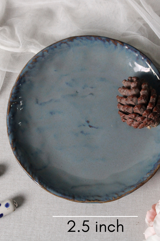 Grey stoneware plate height & breadth
