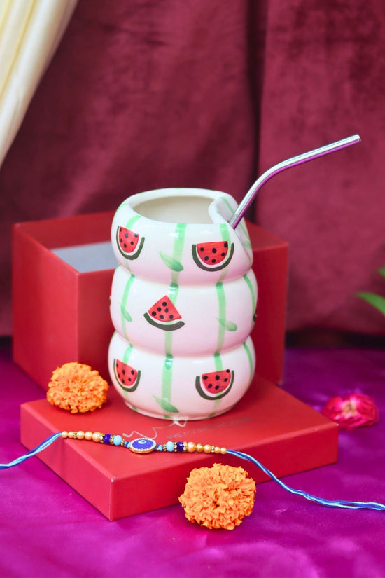Melon Sipper with Rakhi Gift box with premium quality material
