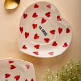 be mine heart platter with some red little hearts