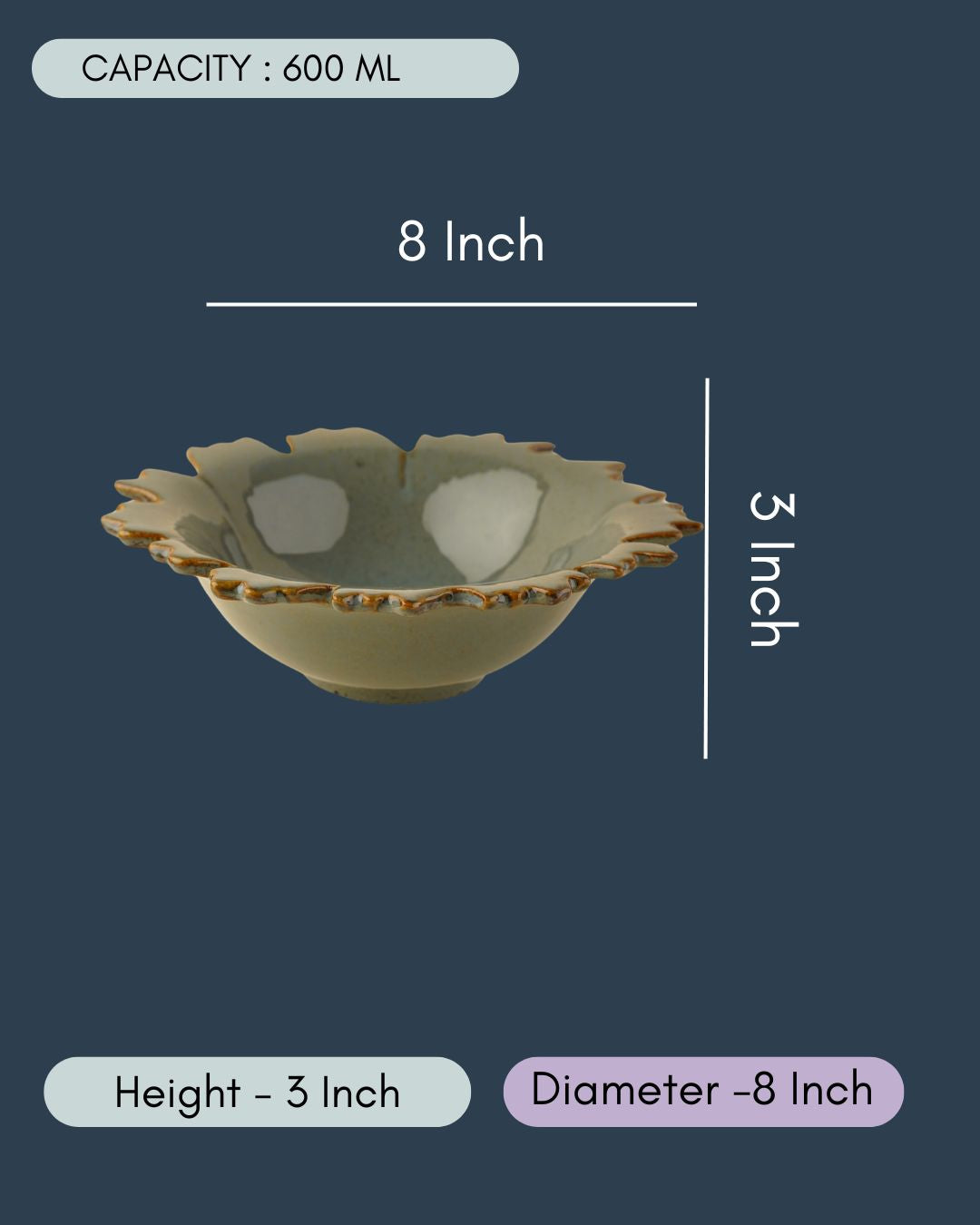 Slate Grey Handmade Bowl