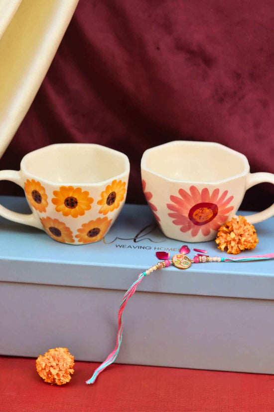 Surajmukhi & Flower Mug rakhi Gift Box