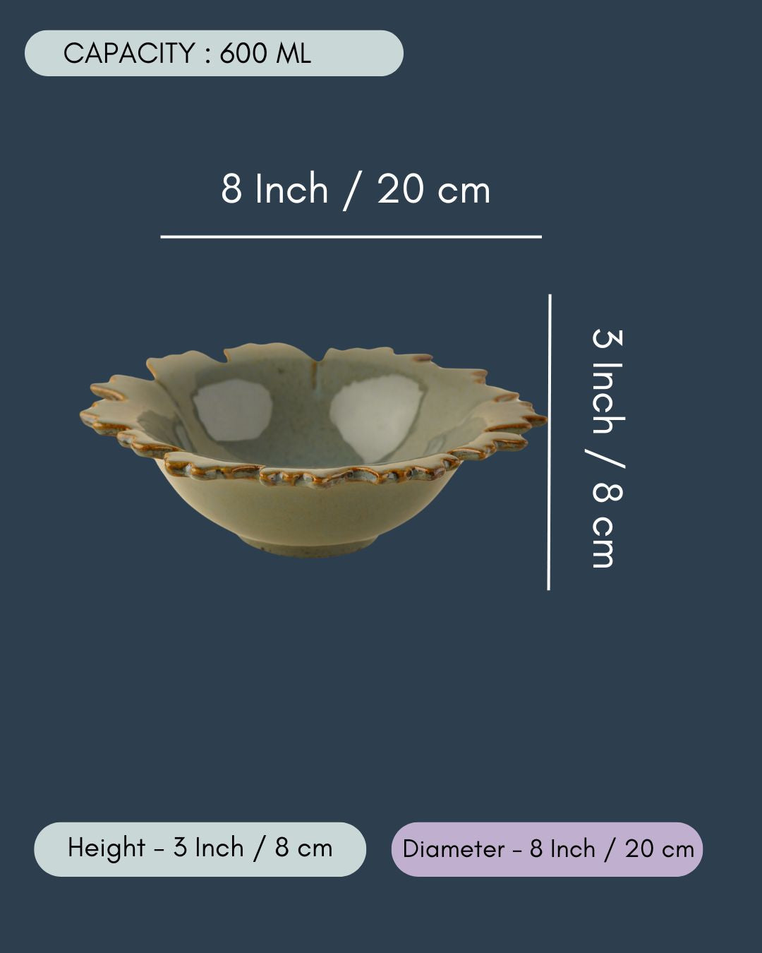 Slate Grey Handmade Bowl