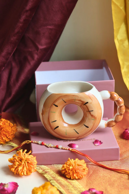 Donut Mug - Brown rakhi Gift Box with premium quality material