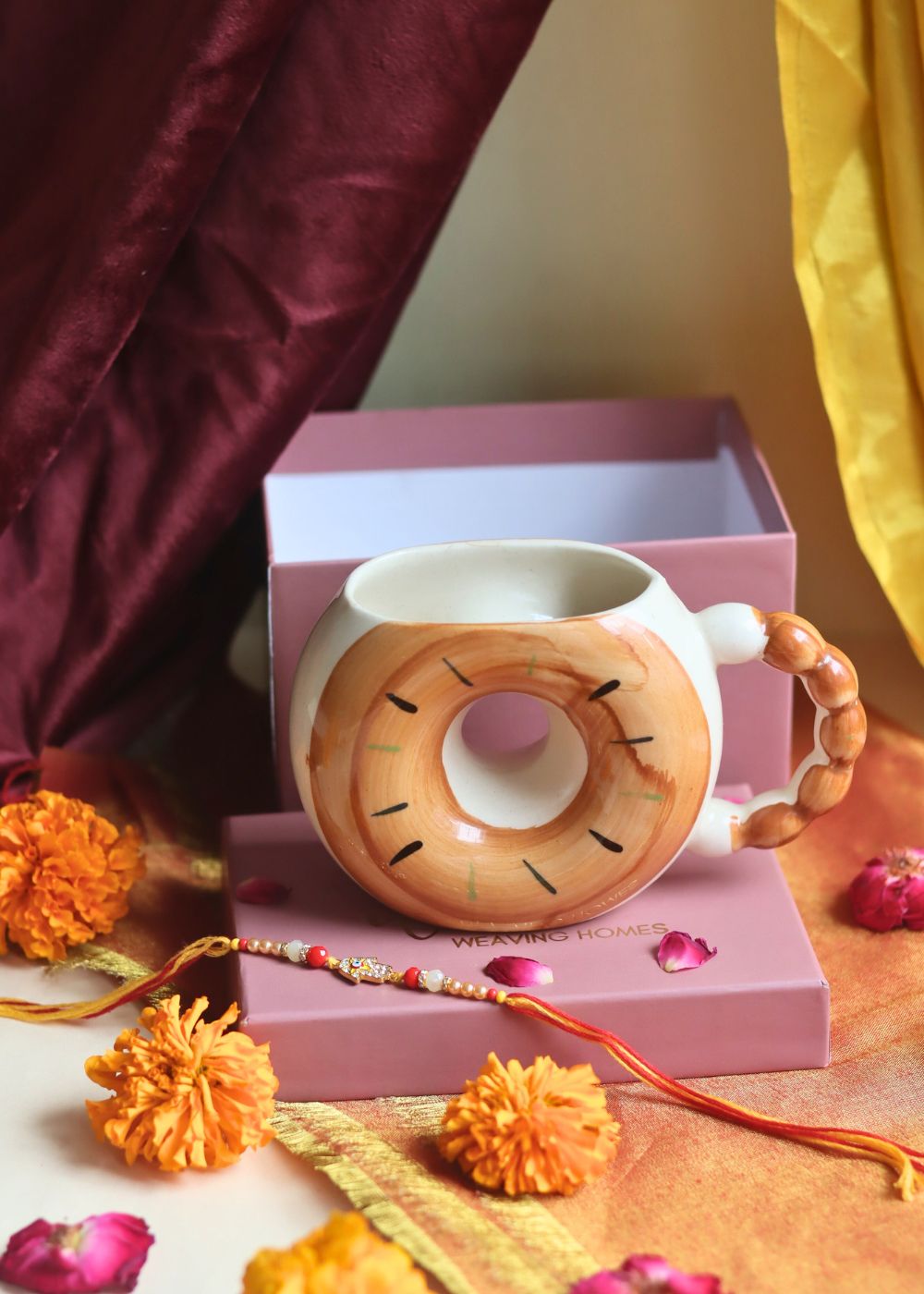 Donut Mug - Brown rakhi Gift Box with premium quality material