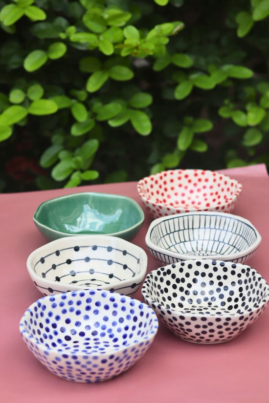 Handmade Set of 6 Modern Glow bowls combo (for the price of 5)