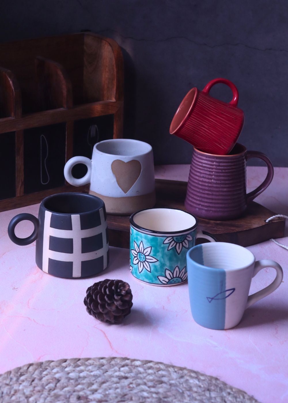 Set of 6 Serene Sip Mugs (for the price of 5) with premium quality material