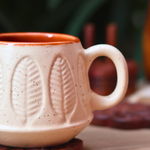 Leaf serene coffee mug for nature lovers