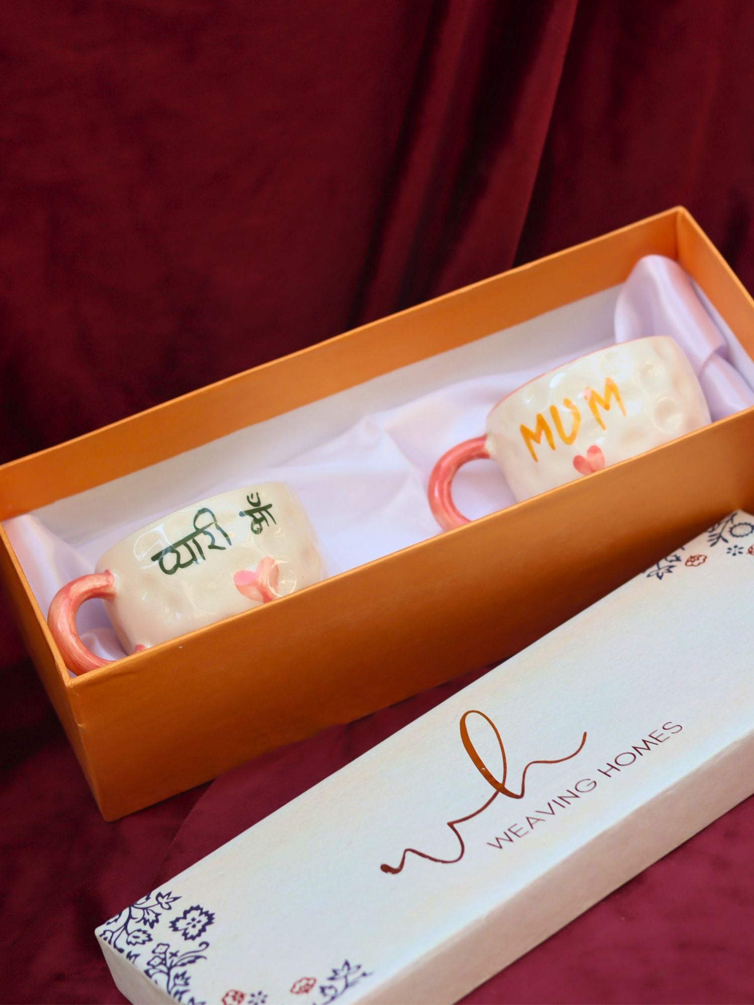 MUM & Pyaari Maa mug in a Gift Box handmade in India