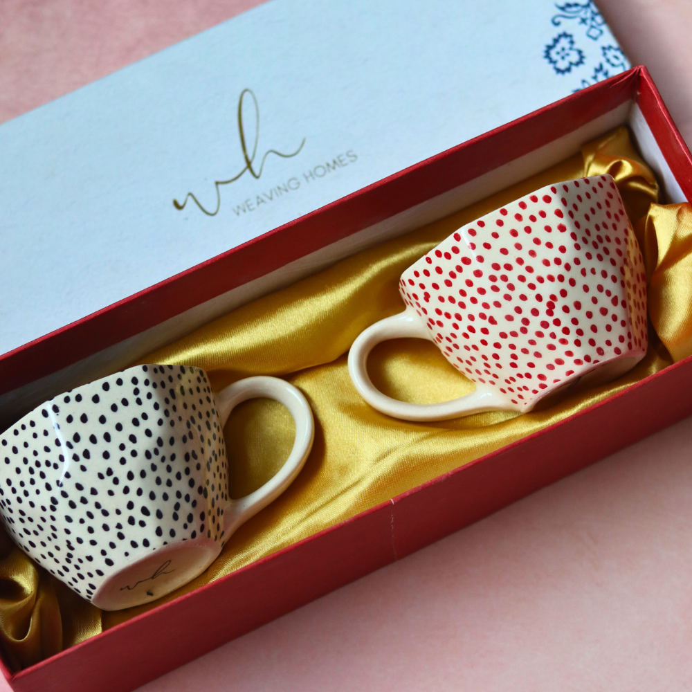 Drinkware handmade coffee mugs in a gift box
