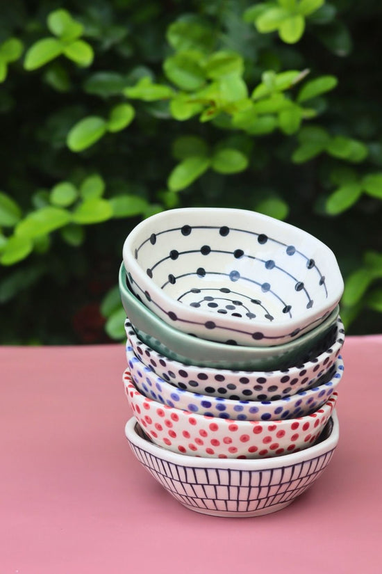 Set of 6 Modern Glow bowls combo (for the price of 5) made by ceramic