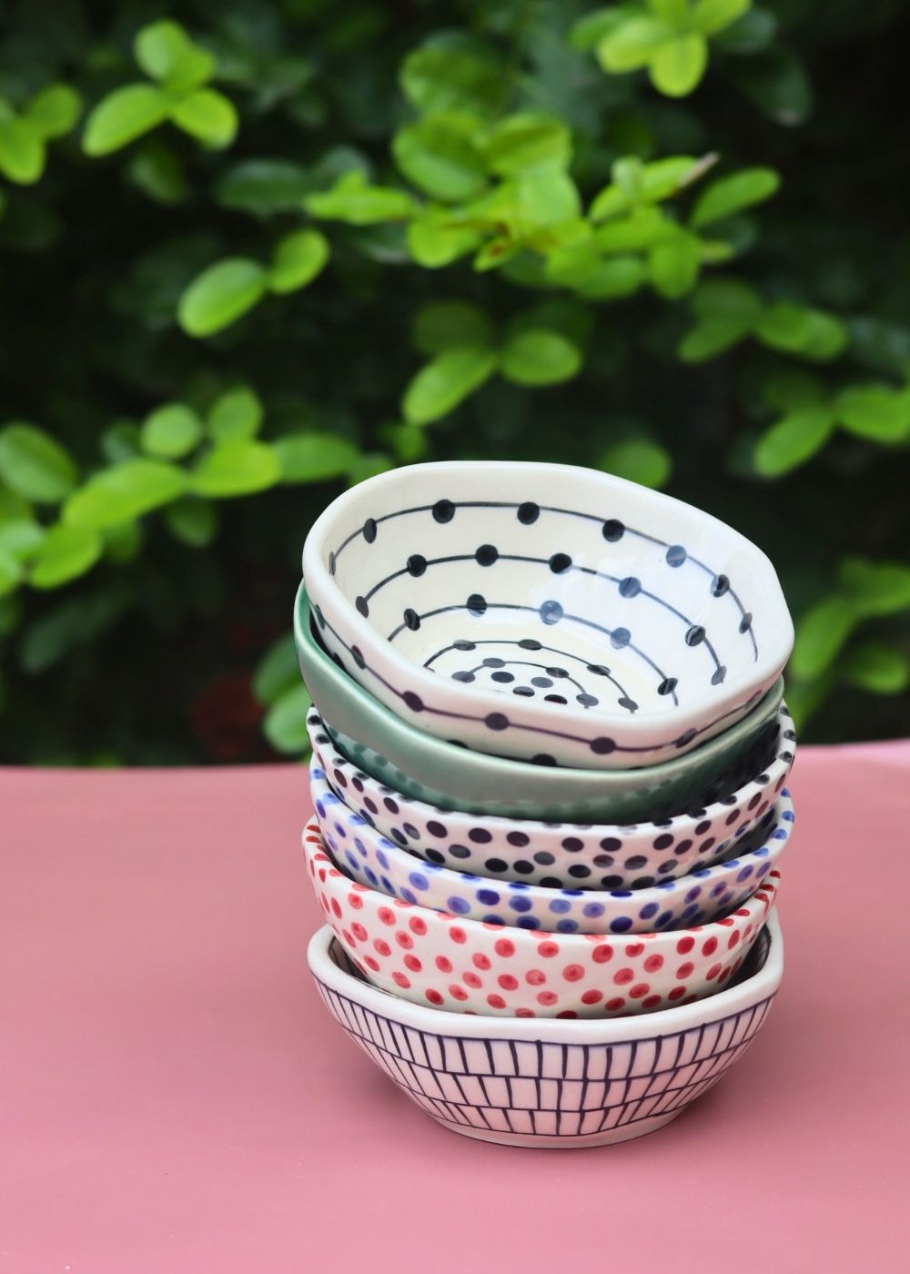 Set of 6 Modern Glow bowls combo (for the price of 5) made by ceramic