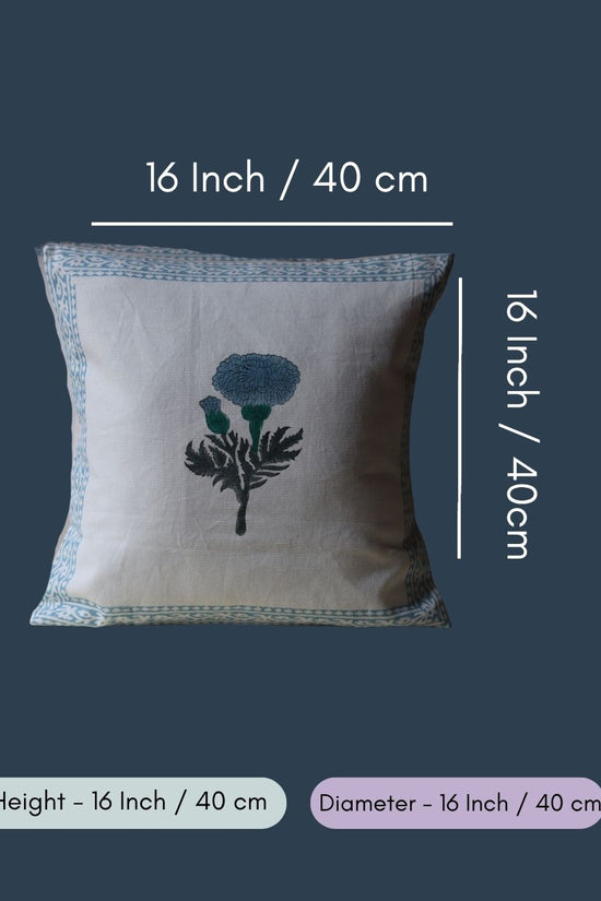 Blushing Blue Cushion Cover